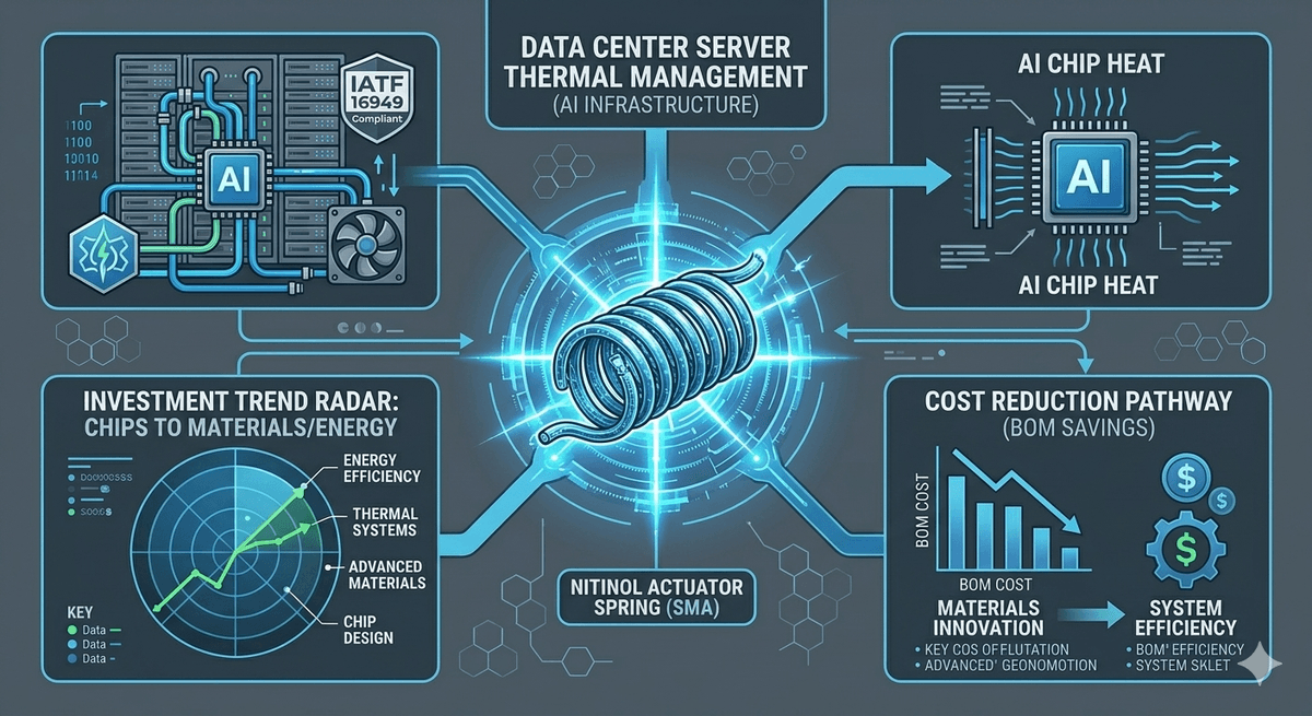 Nitinol actuator innovation driving cost reduction in AI liquid cooling infrastructure