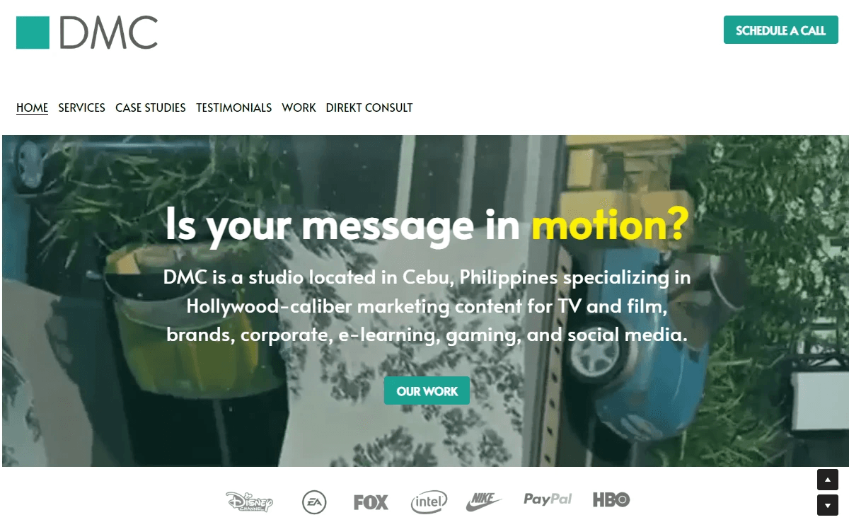Example of effective header design layout with sticky behavior