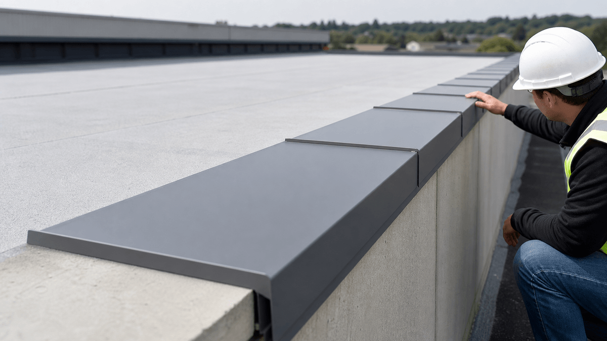  Long roof trim sections organized for installation