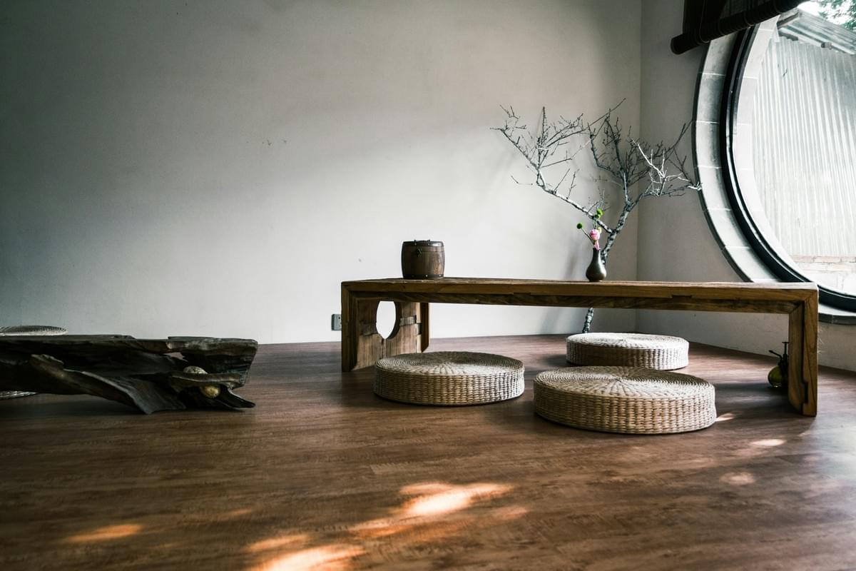 Cheap Wood Flooring showing wear and tear in home interior