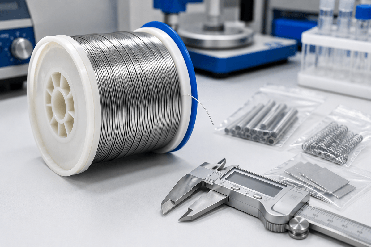 Nitinol wire spool inspection for sourcing and prototype development