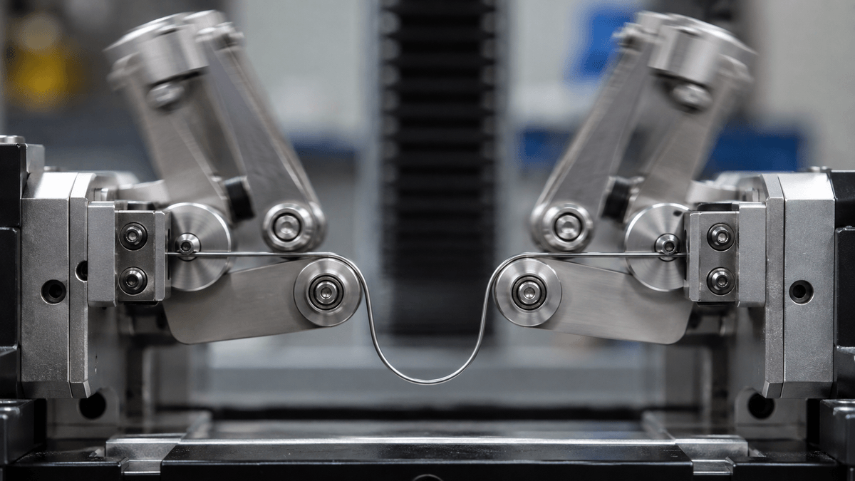 Cyclic fatigue test of super elastic nitinol wire