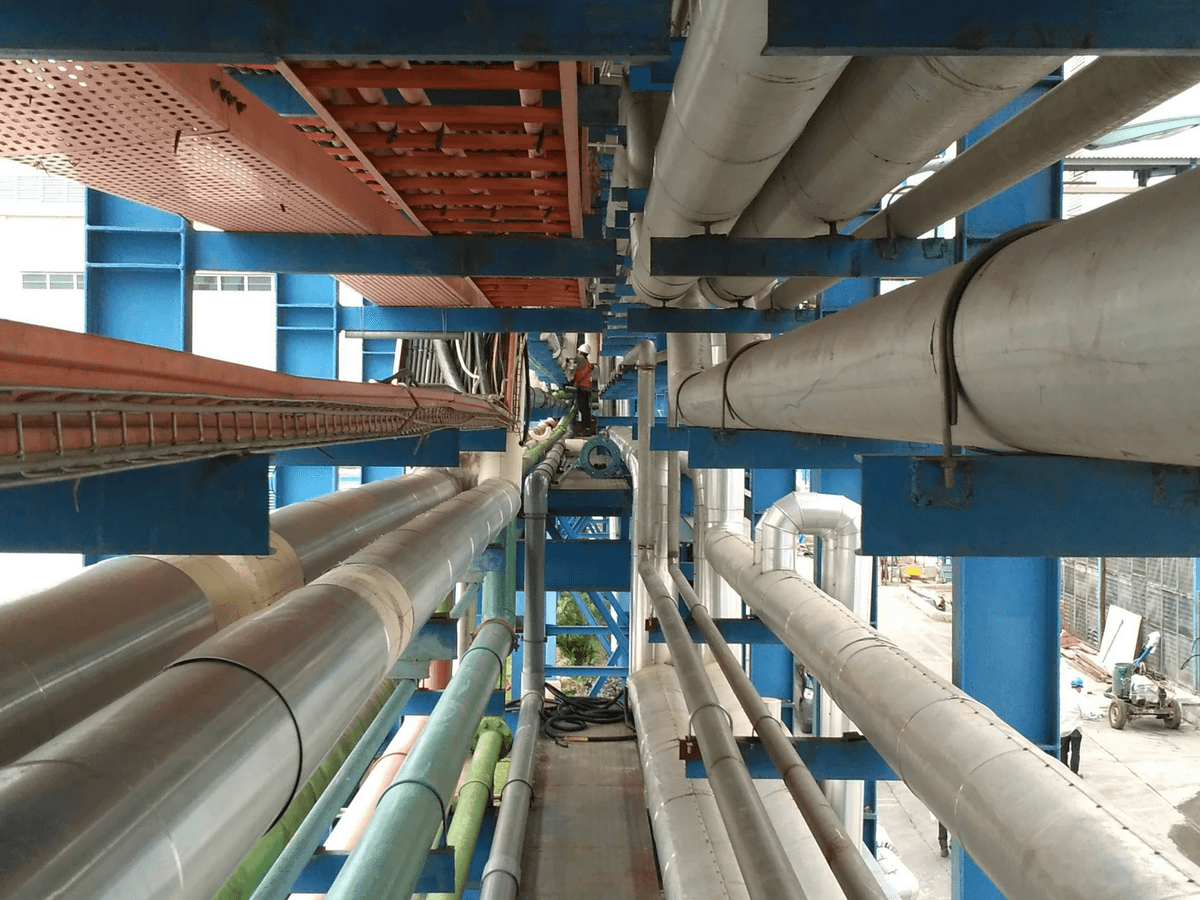 Piping Inspection at industrial site ensuring safety