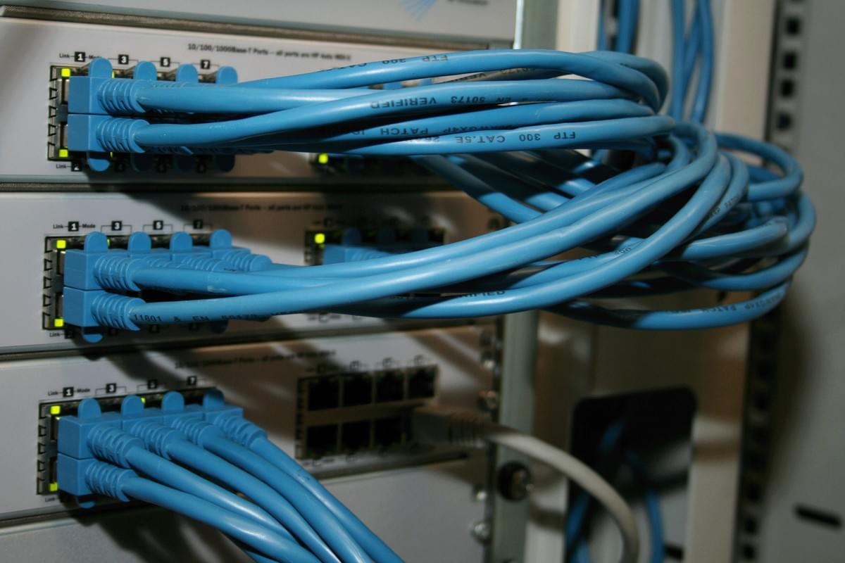 Network equipment close-up for DDI visibility across infrastructure