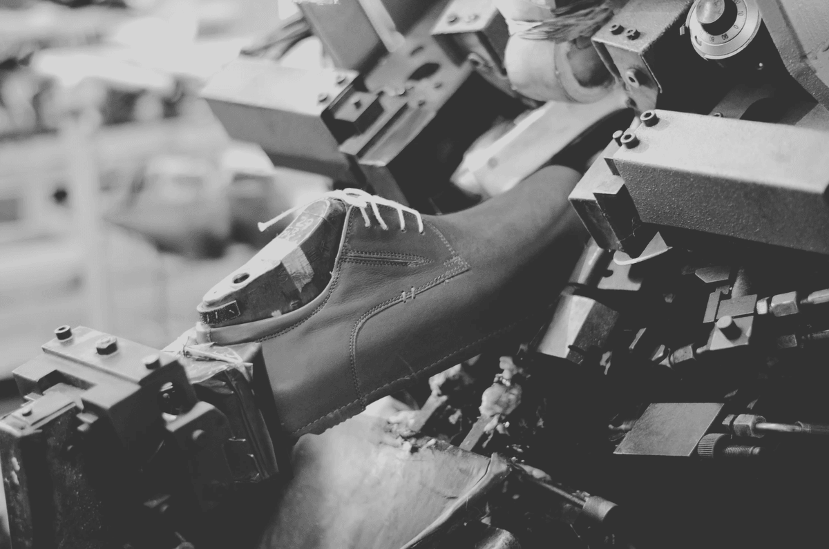 Footwear Quality Inspection process showing detailed shoe analysis