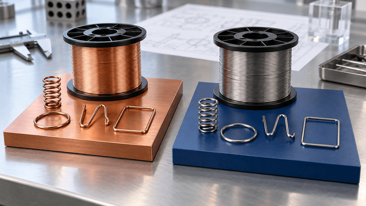 Copper NiTi and Copper NiTiCr wire samples for different temperature windows