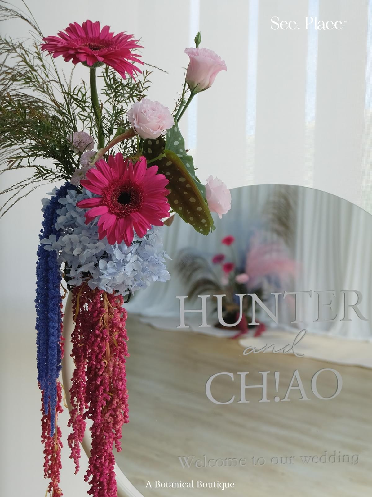 客製化永生花迎賓牌