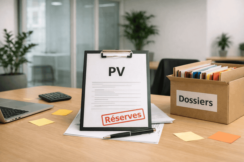 Signature d'un PV de réception avec réserves - Abrennis