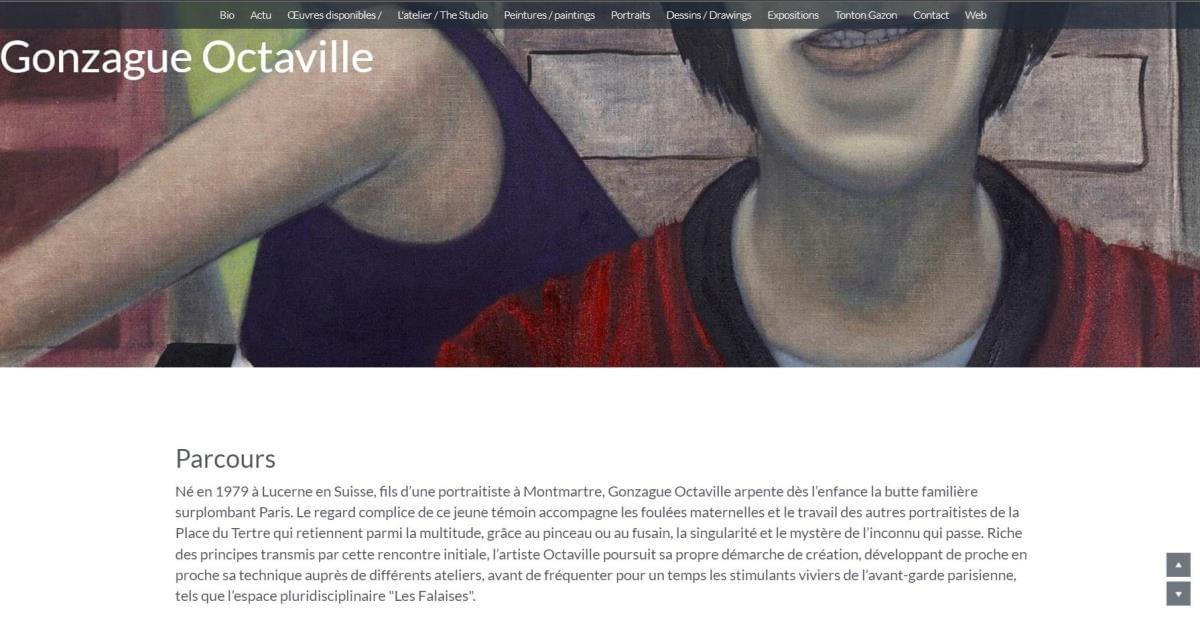 Le site Gonzague Octaville sur Strikingly