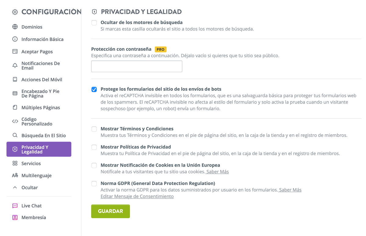 Comunicar las políticas de privacidad y las medidas de protección de datos