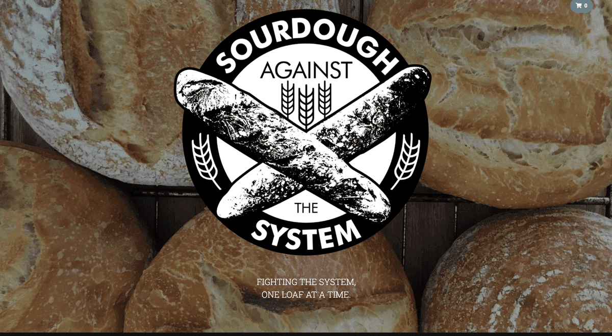 Logo Sourdough Against the System: Rysowane ręcznie i artystyczne loga