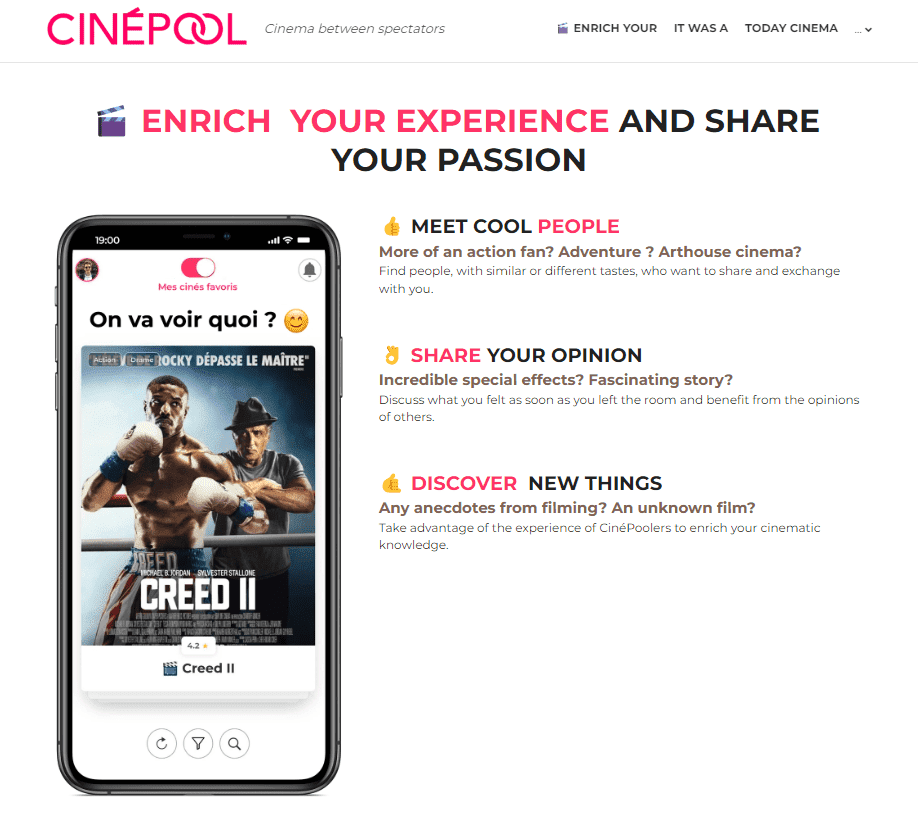 Tipuri de marketing online precum Cinepool