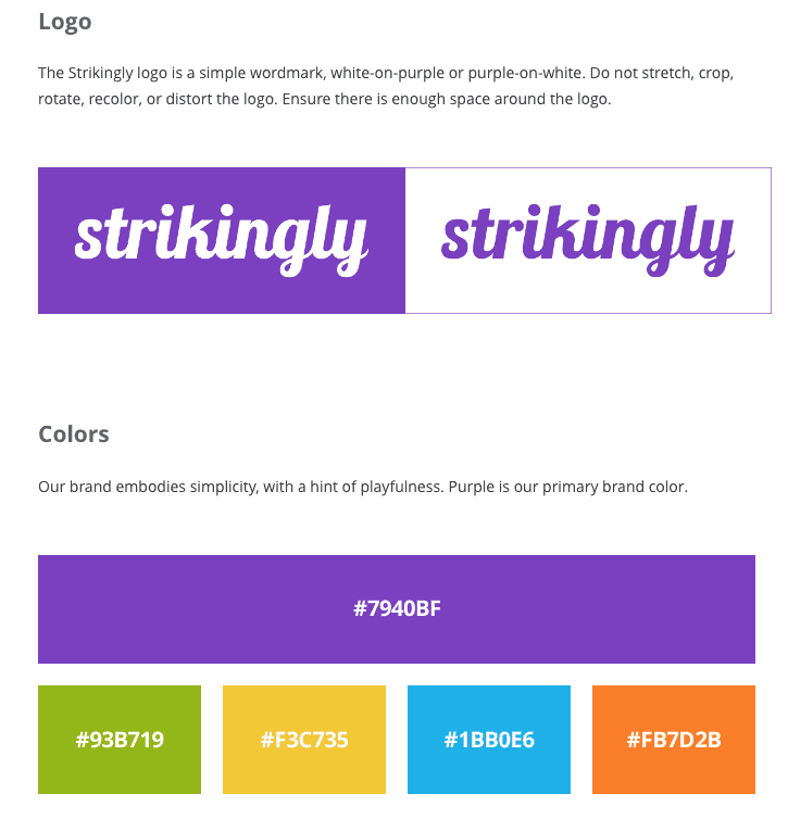 Diretrizes de marca impressionantes