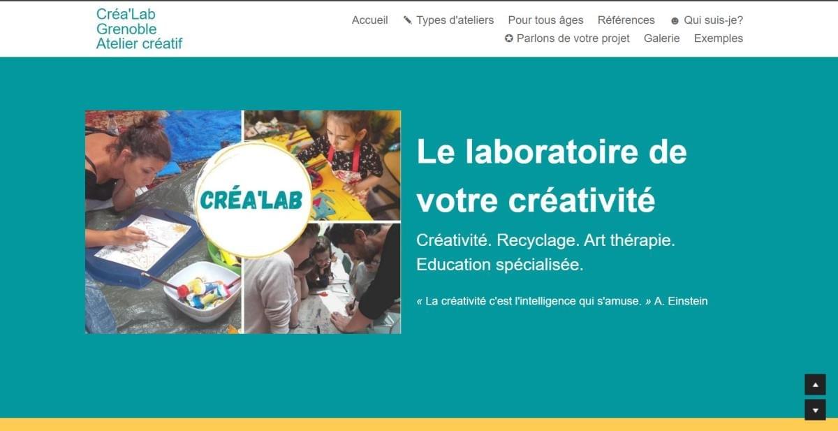 Le site Crea sur Strikingly