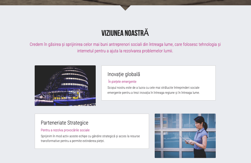 Șablon Ventures de la Strikingly