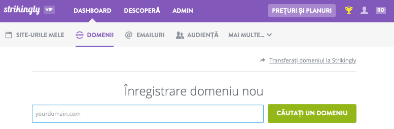 Domeniu personal - Înregistrați domeniul personal