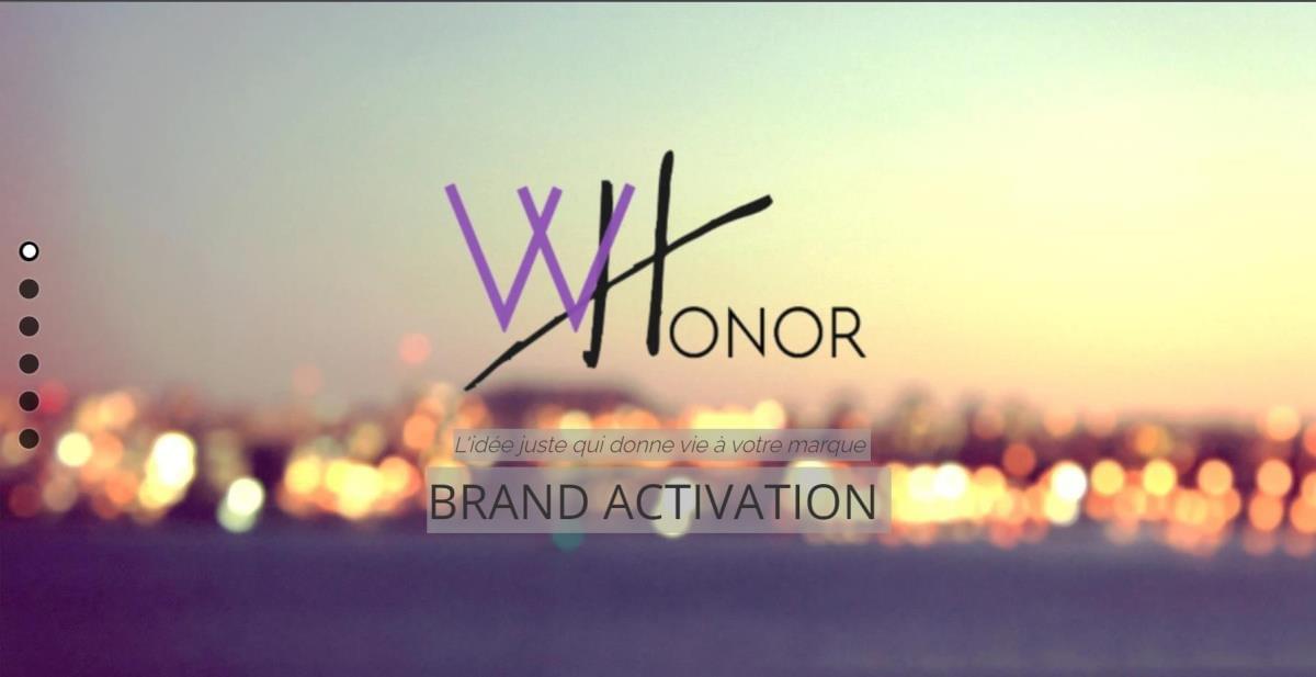 Le site Whonor Agency sur Strikingly