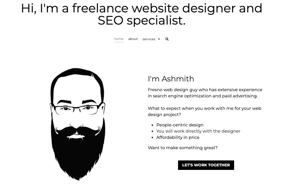 Ashmithのウェブサイト