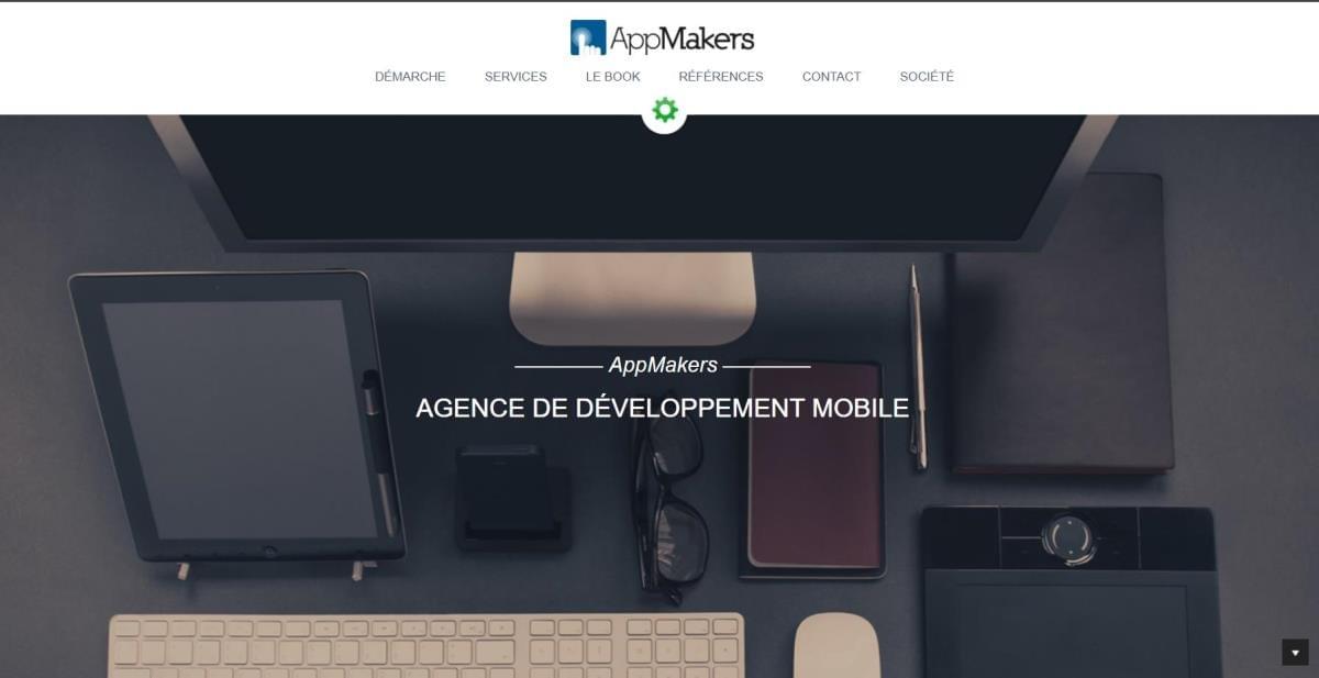 Le site Appmakers Applications Mobiles sur Strikingly