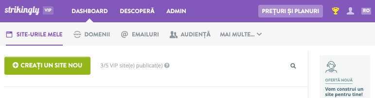 Domeniu personal - Creează-ți site-ul web