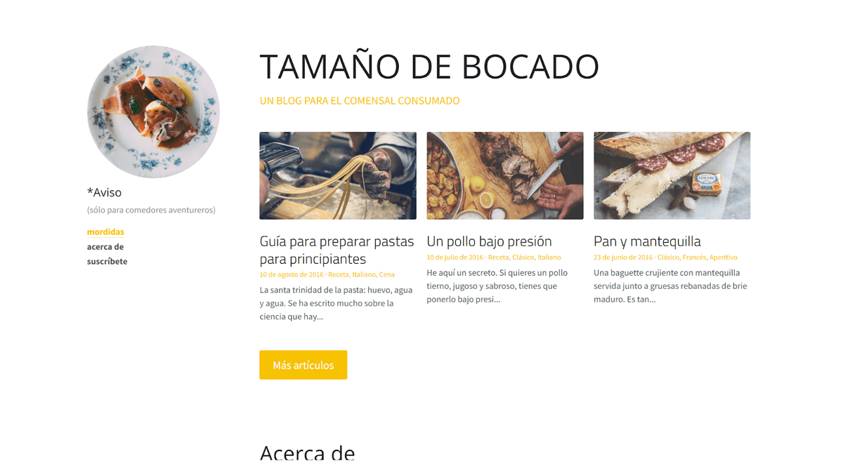 Plantilla de tamaño byte de Strikingly