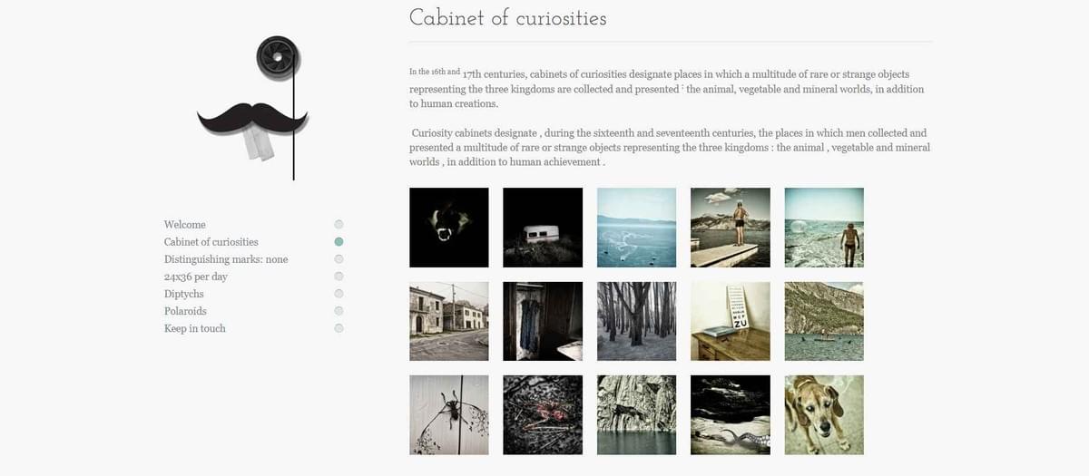 写真家のオンラインポートフォリオ