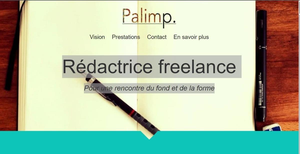 Le site Palimp sur Strikingly