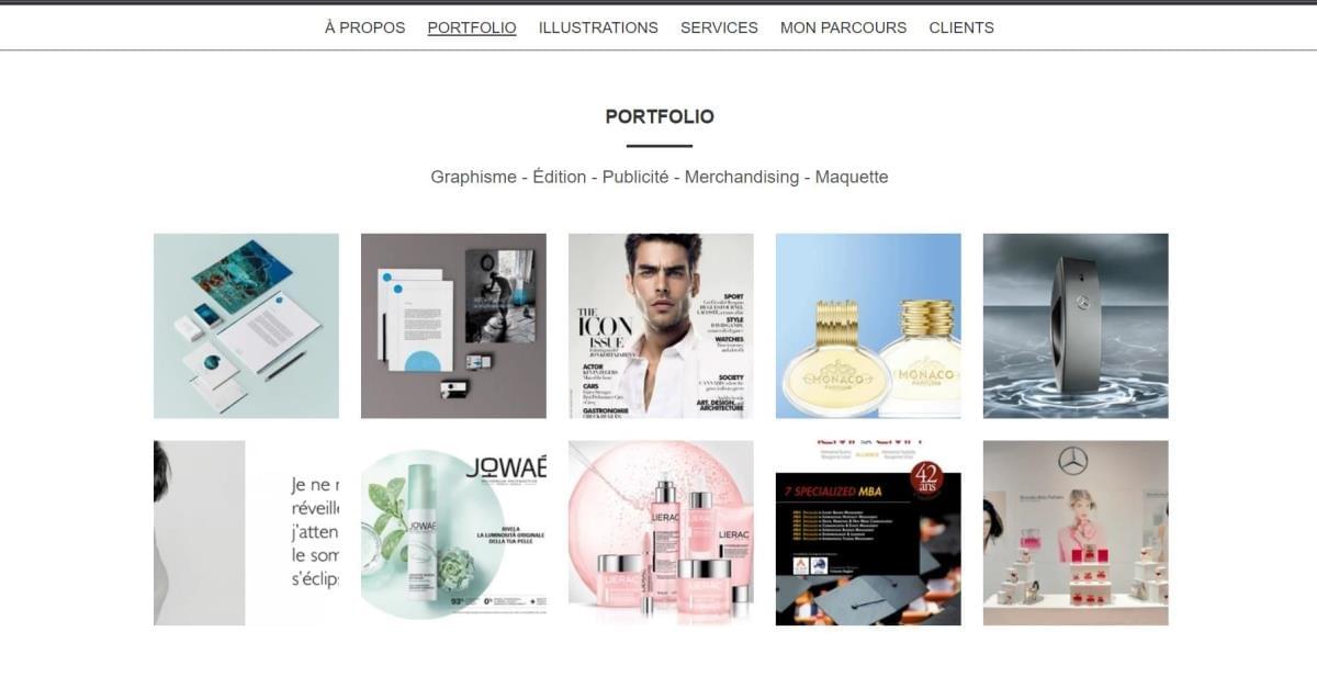 Le site Flora Desquirez Graphiste sur Strikingly