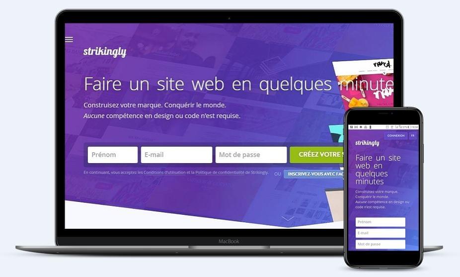 Stratégie mobile avec Strikingly