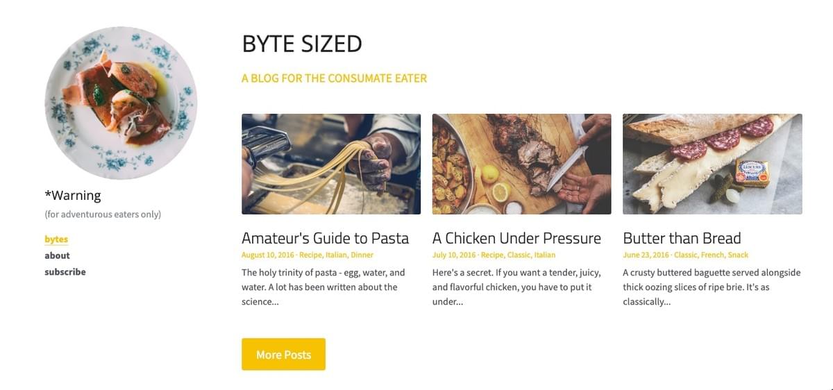 Byte Sized website