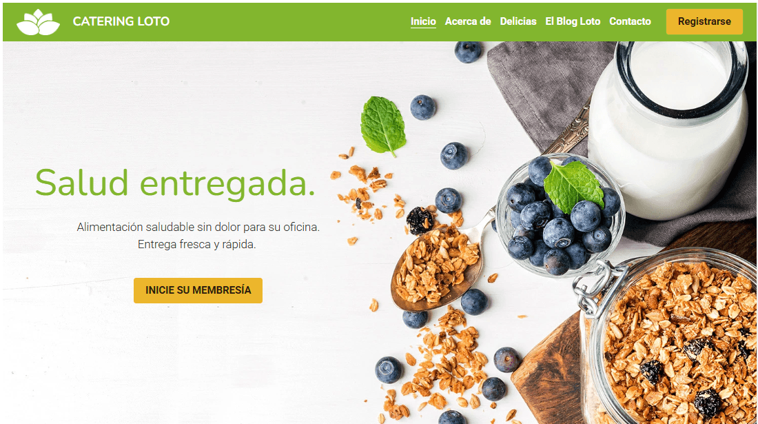 Plantilla de loto de Strikingly