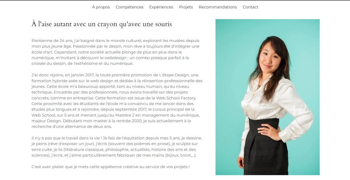 Le site Purevmaa Hoche Portfolio sur Strikingly