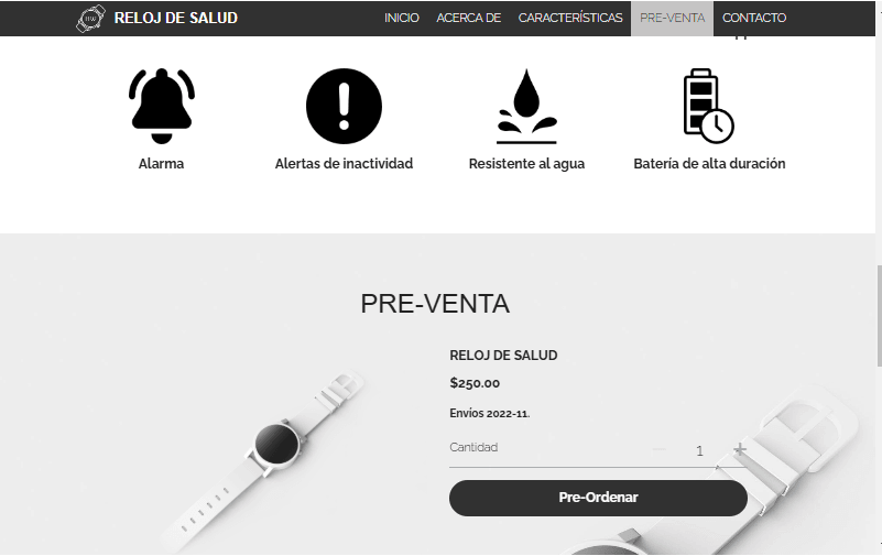 Plantilla de comercio electrónico de Health Watch