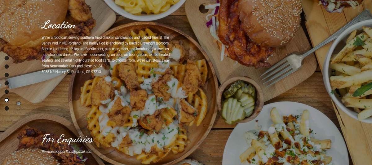 レストランのウェブサイト