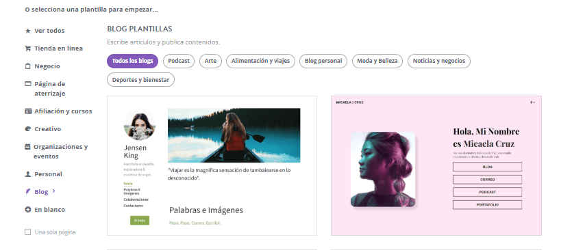 Cómo crear un sitio web exitoso con Strikingly: elija una plantilla