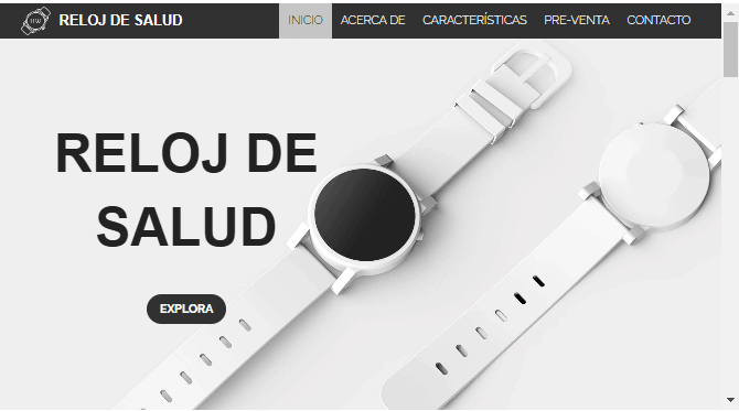 Plantilla HealthWatch de Strikingly