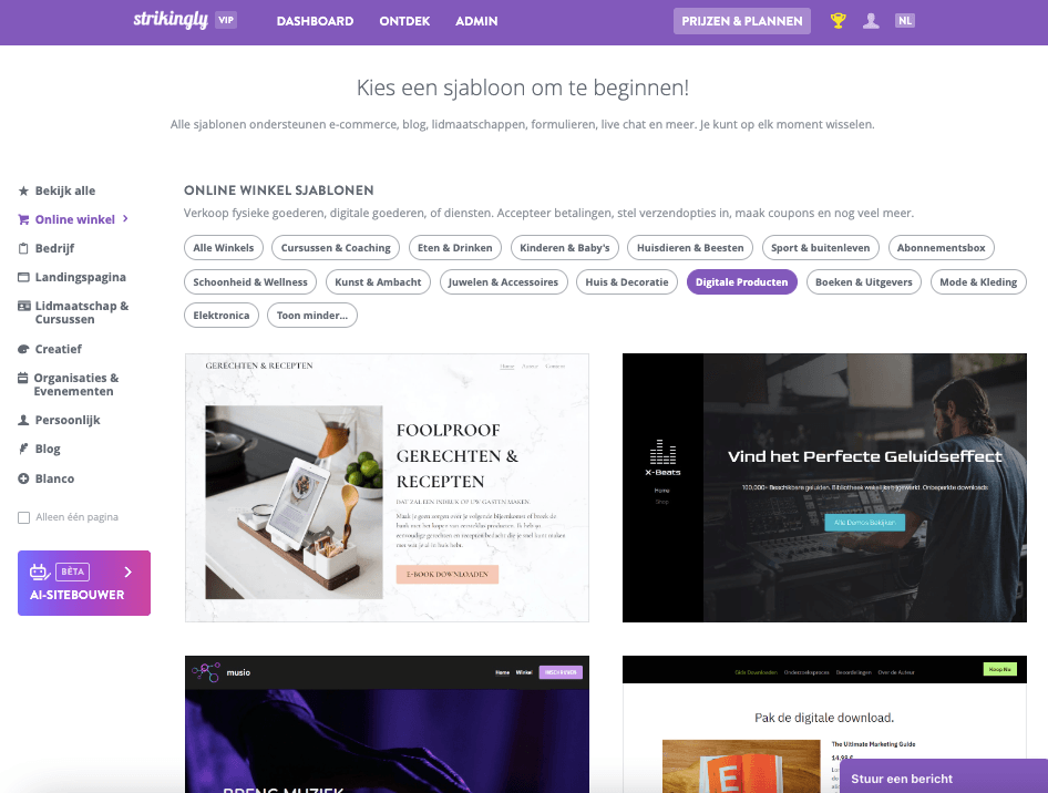 Opvallend digitale goederenwinkelsjabloon