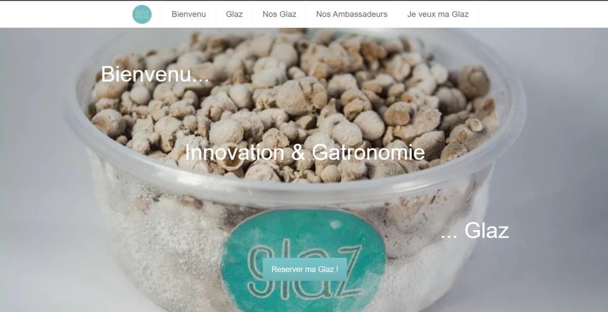 Le site Glaz France sur Strikingly