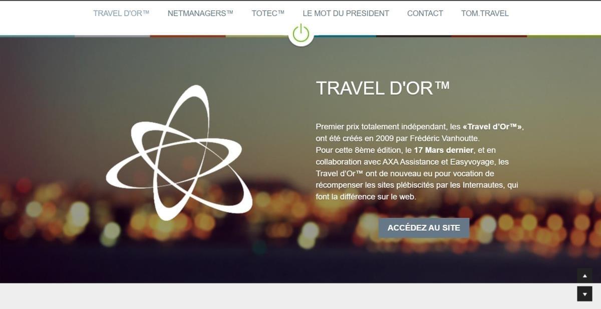 Le site Eventiz Website sur Strikingly