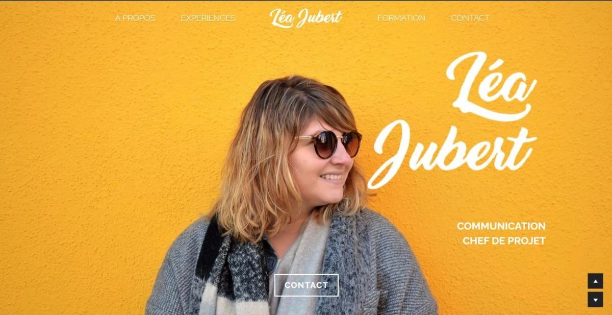 Le site Lea Jubert sur Strikingly