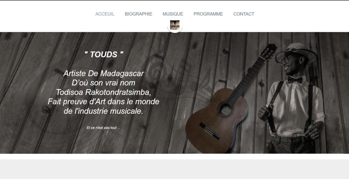 Le site Touds Music Site sur Strikingly