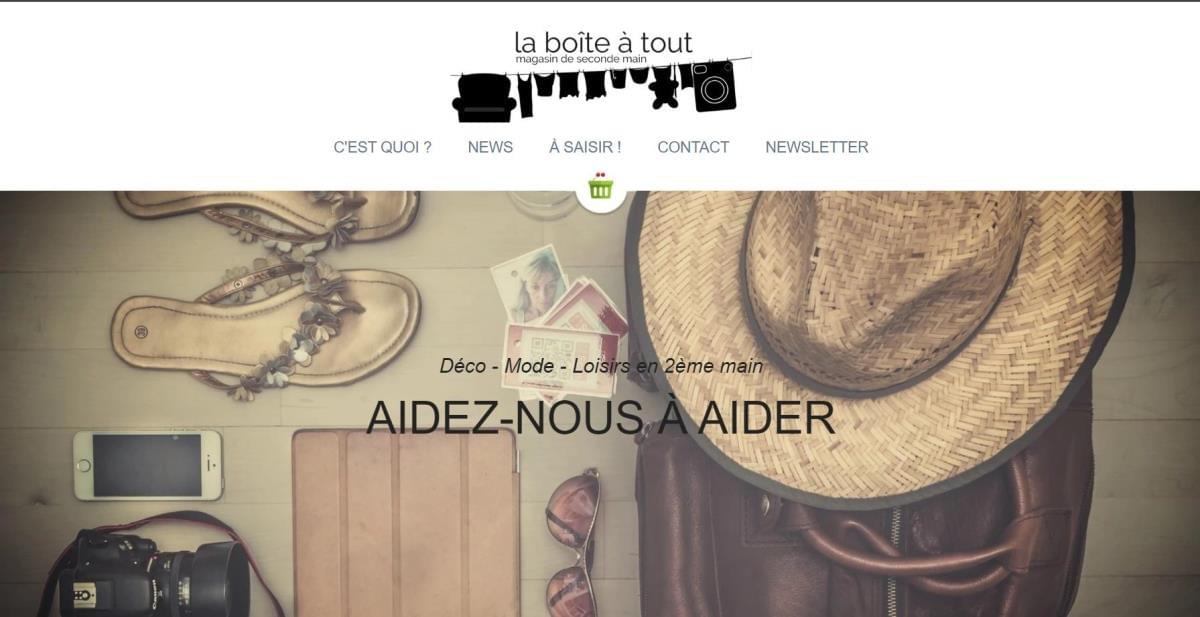 Le site Boite A Tout sur Strikingly