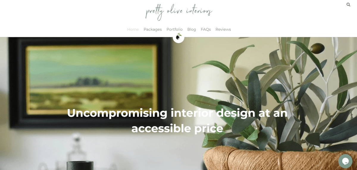 Choosing a website template like Pretty Olive