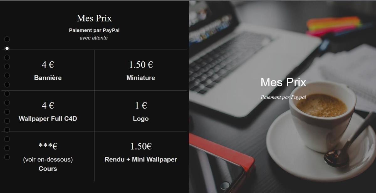 Le site Corlyde Design Creations sur Strikingly