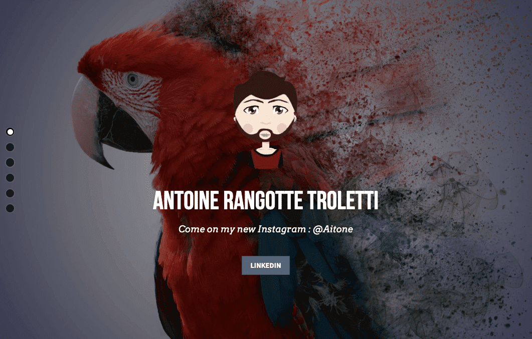 Návrh záhlaví webových stránek Antoine Rangotte Troletti