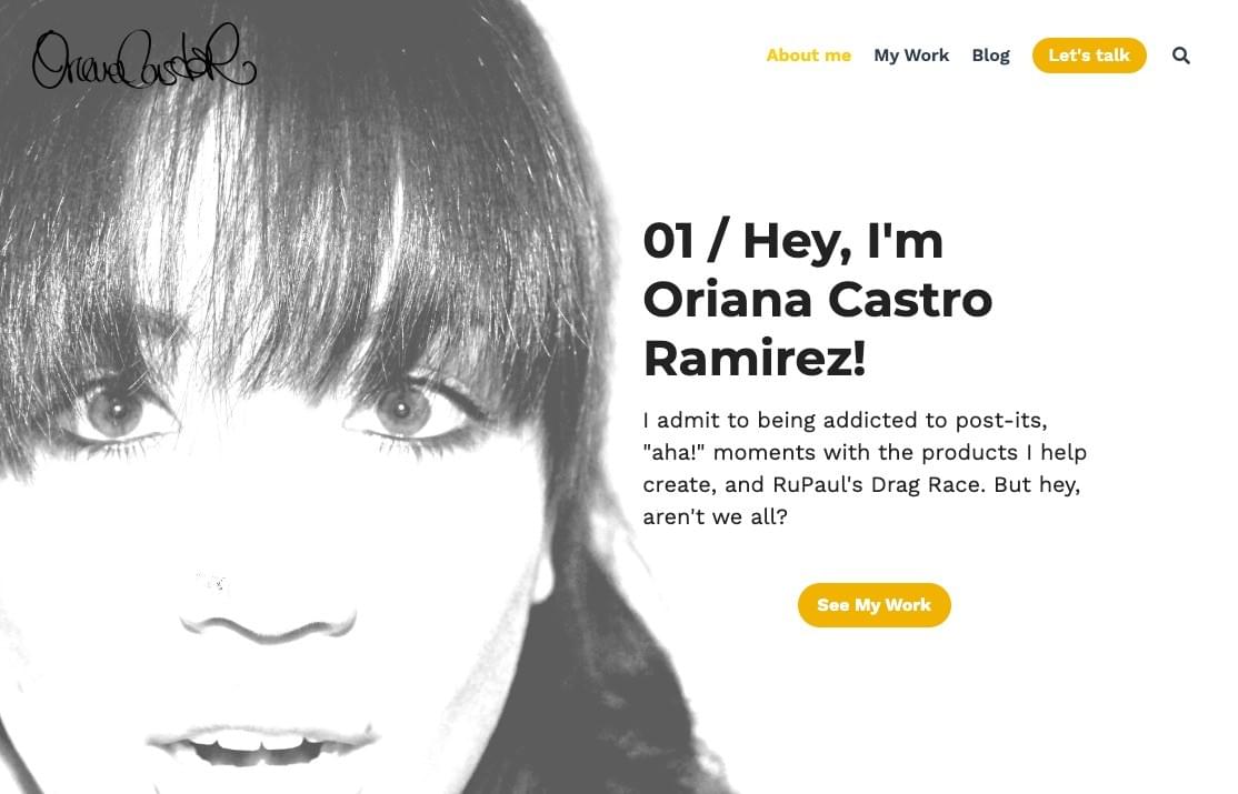 Oriana Castroのウェブサイト