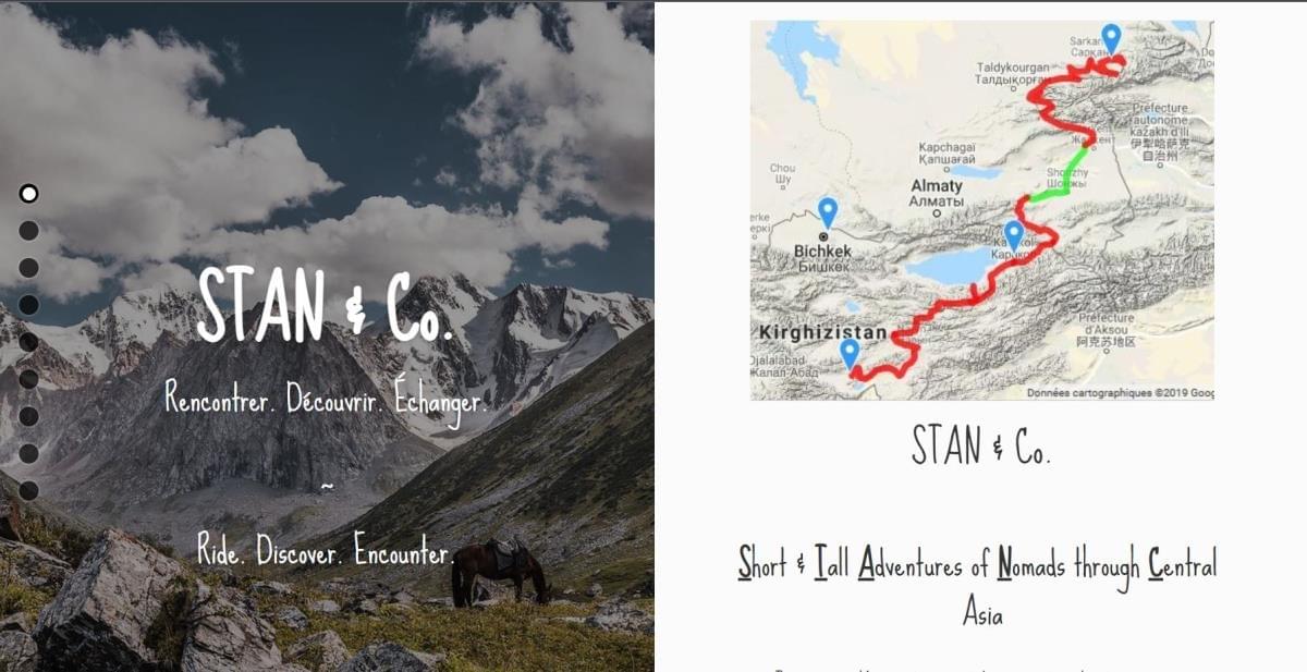 Le site Stan & Travel sur Strikingly