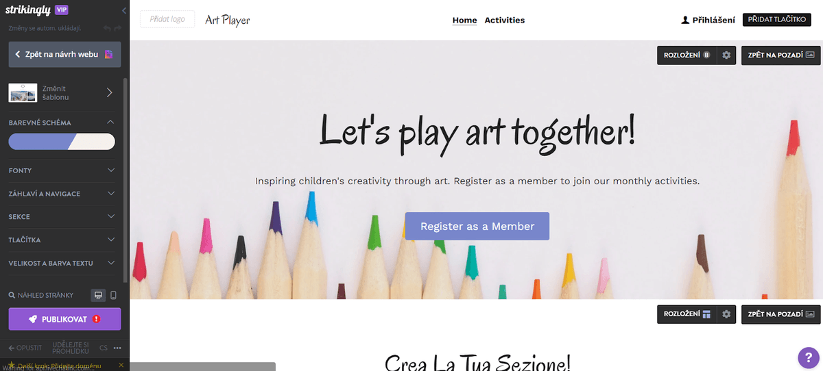 Kreativní nápady na webové stránky – Vyberte si barvy značky na Strikingly