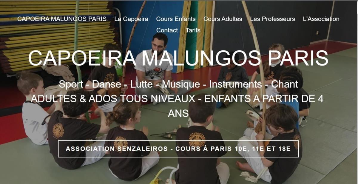 Le site Capoeira Malungos Paris sur Strikingly