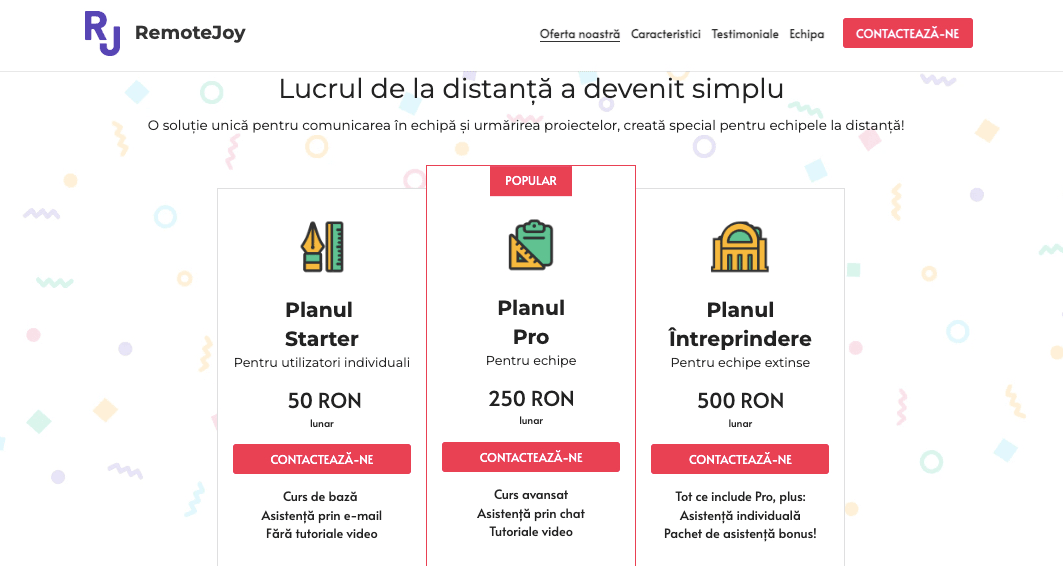 Șablon de magazin online Remote Joy de la Strikingly